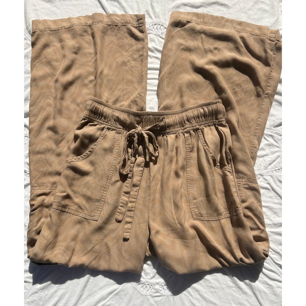 Urban Outfitters Marble Print Tan Wide Leg Cargo Pants Medium OB1623834 - Picture 4 of 11
